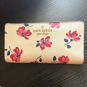 Kate Spade Floral Print Continental Wallet